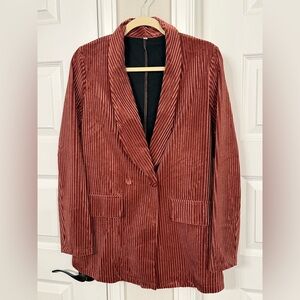 Rose velvet jacket blazer